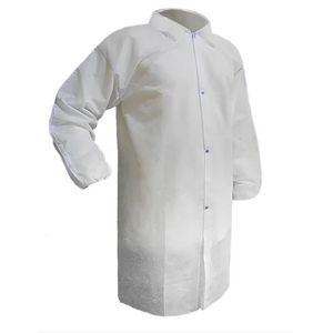 Labcoat PolyPropylene White 2X-Large, Elastic Wrists 50/cs