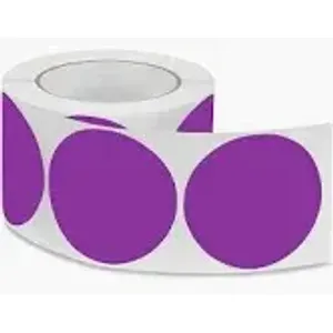 Labels Circle Blank 2" Purple 500/rl