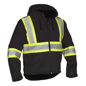 Hi-Vis Softshell Jacket Black Small